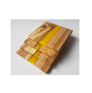 ที่รองแก้วไม้และเครื่องดื่มสีม่วงทำจากไม้อีพ็อกซี่แผ่นรองแก้วเครื่องดื่มร้อนและเย็น - Product Image 3