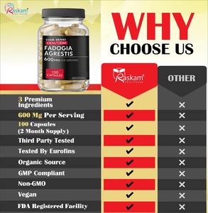 Fournisseur direct d'usine, capsules de poudre de Fadogia Agrestis de haute qualité, sans danger pour les femmes enceintes, complément alimentaire pour adultes - Product Image 3