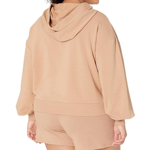 เชือกรูดผู้หญิงแฟชั่นพืชยอดนิยมเสื้อฮู้ดผ้าฝ้าย 100% ขายส่งเสื้อกันหนาวหมวกผู้หญิงแฟชั่นพืชฮู้ดที่มีโลโก้ที่กําหนดเอง - Product Image 6