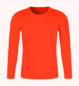 Camiseta Deportiva Casual de Manga Larga para Hombre, 100% Algodón, Secado Rápido, Corte Ajustado, Color Sólido, con Bolsillo, Tejido de Punto - Product Image 6