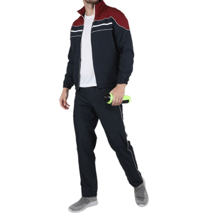 ชุดวอร์มผ้าโพลีเอสเตอร์เข้ารูปแบบรูดซิปสำหรับผู้ชายชุดวอร์มสำหรับวิ่งจ๊อกกิ้งทรงสลิมฟิตสำหรับผู้ชายโลโก้แบบกำหนดเอง - Product Image 2