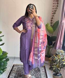 Venta al por mayor de ropa de mujer proveedor comprar en línea vestidos verano Casual moda elegante Sexy indio paquistaní parte superior inferior dupatta conjunto - Product Image 6