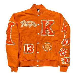 แจ็กเก็ตเบสบอลสำหรับผู้ชายเสื้อแจ็กเก็ตบอมเบอร์ปักลายอะนิเมะเสื้อคลุมทีมตัวแทนออกแบบได้ตามต้องการแบบใหม่ - Product Image 2