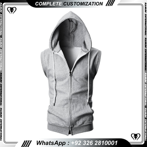 Vente en gros de sweats à capuche sans manches pour hommes gym personnalisé sweat à capuche musclé pour entraînement vêtements de gym - Product Image 6
