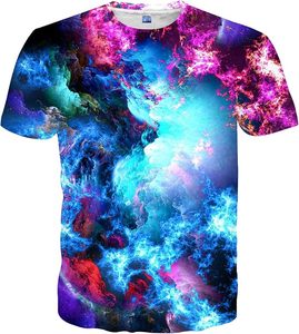 Camiseta de Jersey con Estampado de Galaxia para Hombre, Nebulosa Espacial 3D, Manga Corta, Cuello Redondo, Logotipo Frontal Personalizado, Secado Rápido, Ropa Casual - Product Image 3