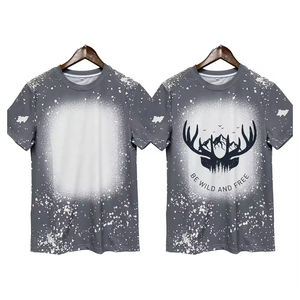 Wholesale Custom Eco-Friendly O-Neck Short Sleeve Cotton <b>Blend</b> Men's Sublimation T-Shirts / Regular Fit Custom Design - Product Image 4