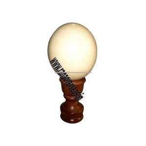 Elegantes Soportes de Exhibición para Huevos de Avestruz de Madera Pulida y Metal, Perfectos para Decoración de Hogar de Lujo y Estilo Interior - Product Image 5