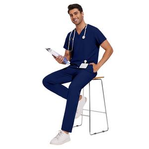 Uniformes de punto para hombre con logotipo personalizado de alta calidad, conjuntos de Hospital de clínica Dental antiarrugas para profesionales médicos - Product Image 3