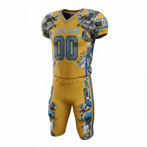 ชุดอเมริกันฟุตบอลแบบเต็มชุดสั่งทำพิเศษสำหรับผู้ชาย เด็ก วัยรุ่น และผู้ใหญ่ ชุดกีฬาทีมแบบปรับแต่งได้ รวมถึงเสื้อเจอร์ซีย์ กางเกง และไซส์พลัส - Product Image 5