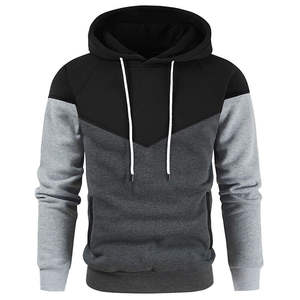 Nouveau sweat à capuche en molleton pour homme avec logo personnalisé, tricoté, coupe-vent, épais et de couleur unie - Product Image 3
