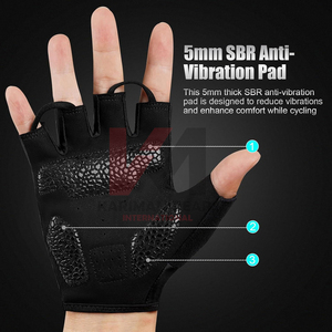 Gants de vélo pour hommes et femmes, antidérapants, absorbant les chocs, pour VTT, tissu respirant, compatibles avec les écrans tactiles et réfléchissants - Product Image 3