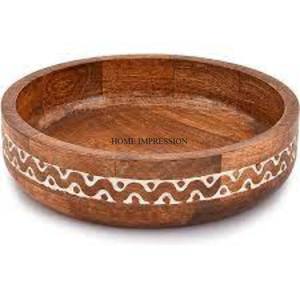 Factory Direct <b>Supply</b> Best Quality Wooden Made Round Shape Bowl Food Items and Sweets Serving Home & <b>Hotel</b> Kitchen Ware Bowls - Product Image 1