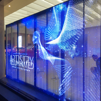 P6.25 Panel digital programable LED Video Wall LED Holograma Pantalla flexible Autoadhesivo suave sobre vidrio en Japón