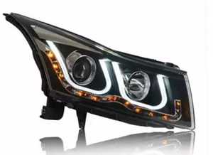 ชุดไฟหน้า LED แบบปรับได้สำหรับเลนส์ไฟซีนอนแบบ U-14 Chevrolet Cruze คู่สำหรับวิ่งกลางวัน - Product Image 5