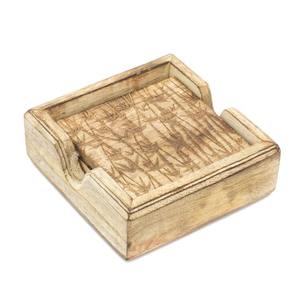 Sous-verres en bois faits à la main pour la gravure en bois de manguier noyer Exportateur de conception personnalisée de l'Inde avec sous-verres en noyer d'exportation - Product Image 3