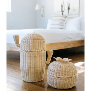 Cesta de mimbre de diseño creativo con forma de cactus, cesta de almacenamiento conveniente para el hogar, cesta de mimbre natural para niños, hecha en Vietnam - Product Image 3
