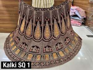 Luxe Velours Rajwadi Concept Lehenga Lourd Jarkan Pâte Coupe Travail Double Peut Raccord Long Choli Dupatta Quatre Parties Frontalières Latérales - Product Image 6