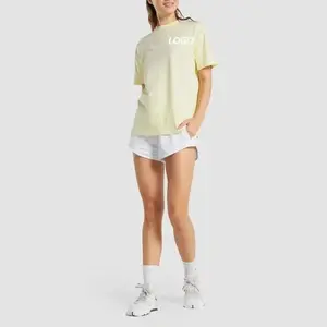 Hombres 100% poliéster liso en blanco camiseta al por mayor logotipo personalizado camiseta bajo precio 2023 poliéster hombres camiseta - Product Image 4