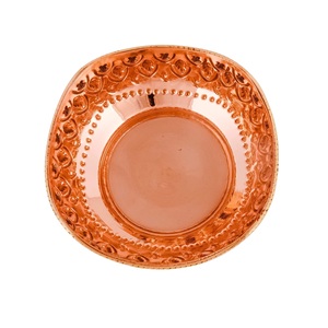 Maravilloso cuenco de comida de Metal redondo de cobre y oro, utensilios de cocina de diseño personalizado para cenas elegantes y bodas japonesas - Product Image 1