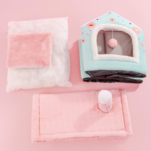 <span class=keywords><strong>Lit</strong></span> d'hiver pour chat, <span class=keywords><strong>lit</strong></span> de maison, grotte chaude pour chien, coussin amovible, intérieur doux, tente fermée, cabanes, canapé - Product Image 6