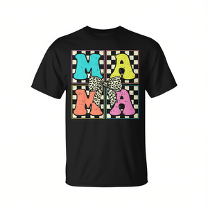 T-Shirt Retrò a Quadretti con Fiocco Coquette per la Festa della Mamma, Edizione Limitata, Regalo Promozionale - Product Image 2