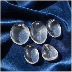 Lot de pierres précieuses en quartz clair naturel de haute qualité, cabochon, pierres brutes, conçu pour la fabrication de bijoux de guérison et l'artisanat créatif - Product Image 1