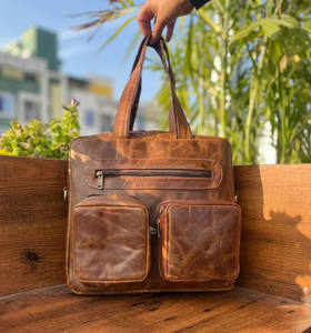 Bolso de mensajero de cuero auténtico hecho a mano, funda para ordenador portátil, archivador, bolsos de oficina, bolsos de hombro informales Unisex, novedad - Product Image 3