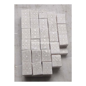Coffrets cadeaux de mariage en marbre de coquille de nacre blanche pure de qualité supérieure 10x7.5 cm boîtes à bijoux en perles de marbre pour cadeaux - Product Image 1