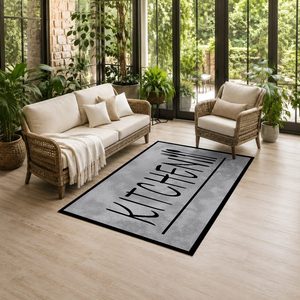 Tapis RUGS DEPOT LXDP-0746, vente en gros, gris anthracite, kilim ethnique, imprimé numériquement, lavable en machine, tapis en chenille, antidérapant - Product Image 6