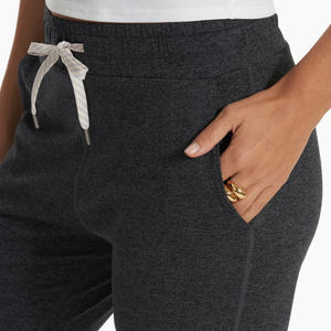 Logo personnalisé Slim Ajusté Décontracté Taille Haute Gym Workout Polaire Joggers Running Femmes Joggers Pantalon de Survêtement - Product Image 5