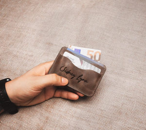 Clip para Billetes de Cuero Personalizado de Alta Calidad, Cartera Delgada Hecha a Mano, Regalo para Padrinos de Boda - Product Image 5