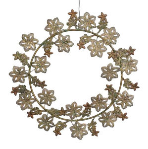 METAL ZINK DESIGNER <b>FLOWER</b> BUNCH WREATH CHRISTMAS HANGING DECORATION for PARTY and FESTIVAL DECORATION USE - Product Image 4