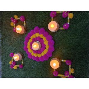 Venta al por mayor de portavelas Rangoli indio hecho a mano para inauguración de la casa eventos de boda fiestas decoración del hogar Diwali de las mujeres - Product Image 5