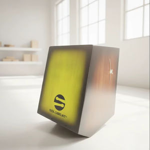 SOLOBEAT Instrument de percussion professionnel, caisse claire réglable, chambre en bois de bouleau inclinée, plaque frontale dégradée, peau de mouton - Product Image 1