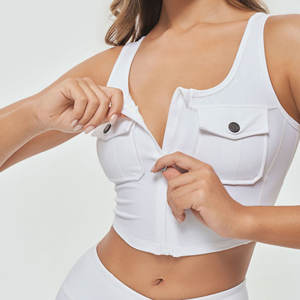 Personalización 2025 verano diseño Popular recortado mujeres sin mangas Crop Top ropa de Fitness gimnasio entrenamiento Crop Tops - Product Image 3