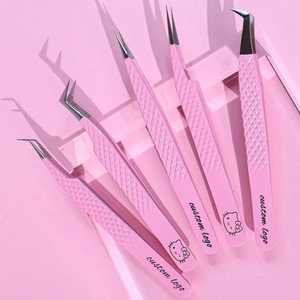 Juego de 6 uds de pinzas para cejas con tijera curva, cepillo para pestañas, barba, cejas, depilación, desplumador para pelos faciales, Clips extractores - Product Image 2