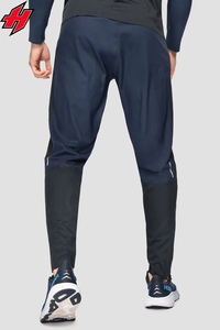 Pantalones deportivos para hombre 2024, pantalones capris cortavientos de lona de Color contrastante, pantalones deportivos Beige de nailon ajustados de alta calidad al por mayor - Product Image 4