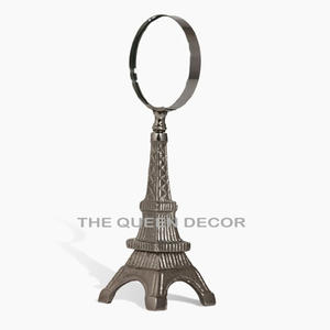 Ensembles de polissage brillant de forme unique en métal aluminium élégant moderne de fantaisie de 5 pièces d'accent de table de sculpture décorative - Product Image 4