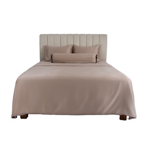 Wholesale 100% Silk Tencel 3-Piece <b>Queen</b> <b>Size</b> Bedsheet Set Cooling Breathable Quality Simple Woven Fitted Home Wedding <b>Bedding</b> - Product Image 1