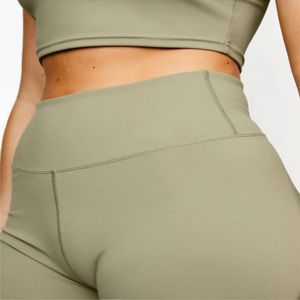 Squat proof & Wickable 78% Nylon 22% Elasthanne Booty Cut High Rise Fit Sports pour femmes 5 pouces Pale Olive Cycling Shorts - Product Image 6
