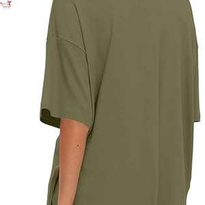 Camiseta de Manga Corta al por Mayor para Mujer, Camiseta de Algodón y Poliéster para Mujer, Camiseta para Adultos - Product Image 3