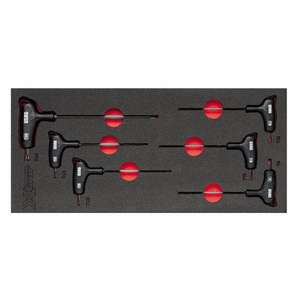 Module en mousse bicolore Usag avec jeu de clés Torx courbées 6 pièces - Product Image 1