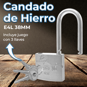 Lucchetto in Acciaio da 38mm con Gancio Corto per Sicurezza - Product Image 2