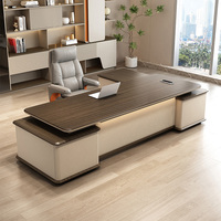 Bureau de direction contemporain de luxe en bois Mdf Home School Boss Modern Simple Style Mdf Material L Shape Ceo Office Desk