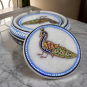 Posavasos de mármol perfectamente redondos que protegen las superficies al tiempo que agregan un aspecto elegante, ahora se venden a granel para proveedores de hogar al por mayor - Product Image 4