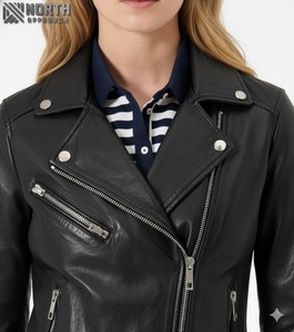 Nueva última mejor moda chaquetas de las mujeres chaqueta de cuero de moda de alta calidad bajo precio chaquetas de cuero de las señoras de cuero personalizado - Product Image 4
