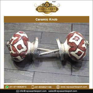 Poignées de boutons d'armoire en céramique/acier inoxydable traditionnelles de haute qualité pour armoires à tiroirs de cuisine de commode-exportées directement - Product Image 4