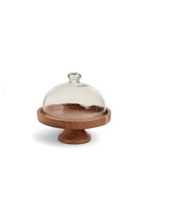 Wooden <b>Cake</b> <b>Stand</b> Round Dessert <b>Stand</b> <b>White</b> <b>Cake</b> <b>Stand</b> for Parties for Acrylic Lid With Wood Base Party Ware Use - Product Image 1