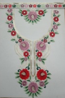 Patchs de dentelle brodés tendance en tissu filet pour la décoration de costumes ethniques indiens, robes, kurtis et chemisiers - Forme ronde à coudre pour vêtements