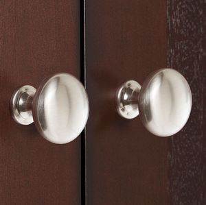 Premium Round <b>Knob</b> Satin Nickel New Design Modern <b>Knobs</b> Kitchen Floral Antique Dresser <b>Door</b> Cabinet Handmade <b>Decorative</b> Best - Product Image 2